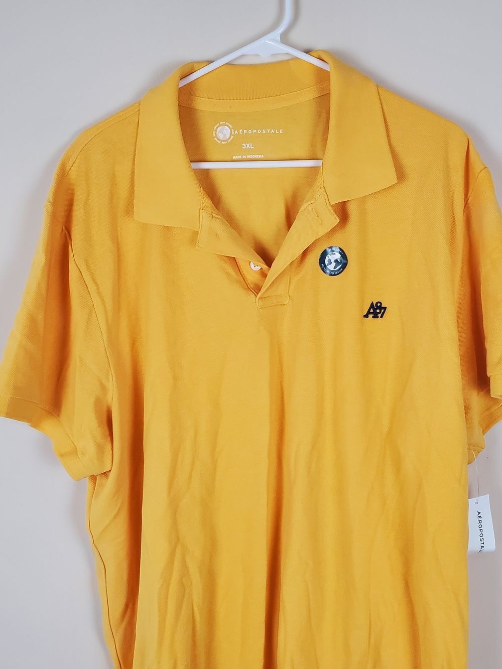 Aeropostale Aero Impact Mustard Yellow Polo Shirt Size 3Xl - Picture 2 of 7